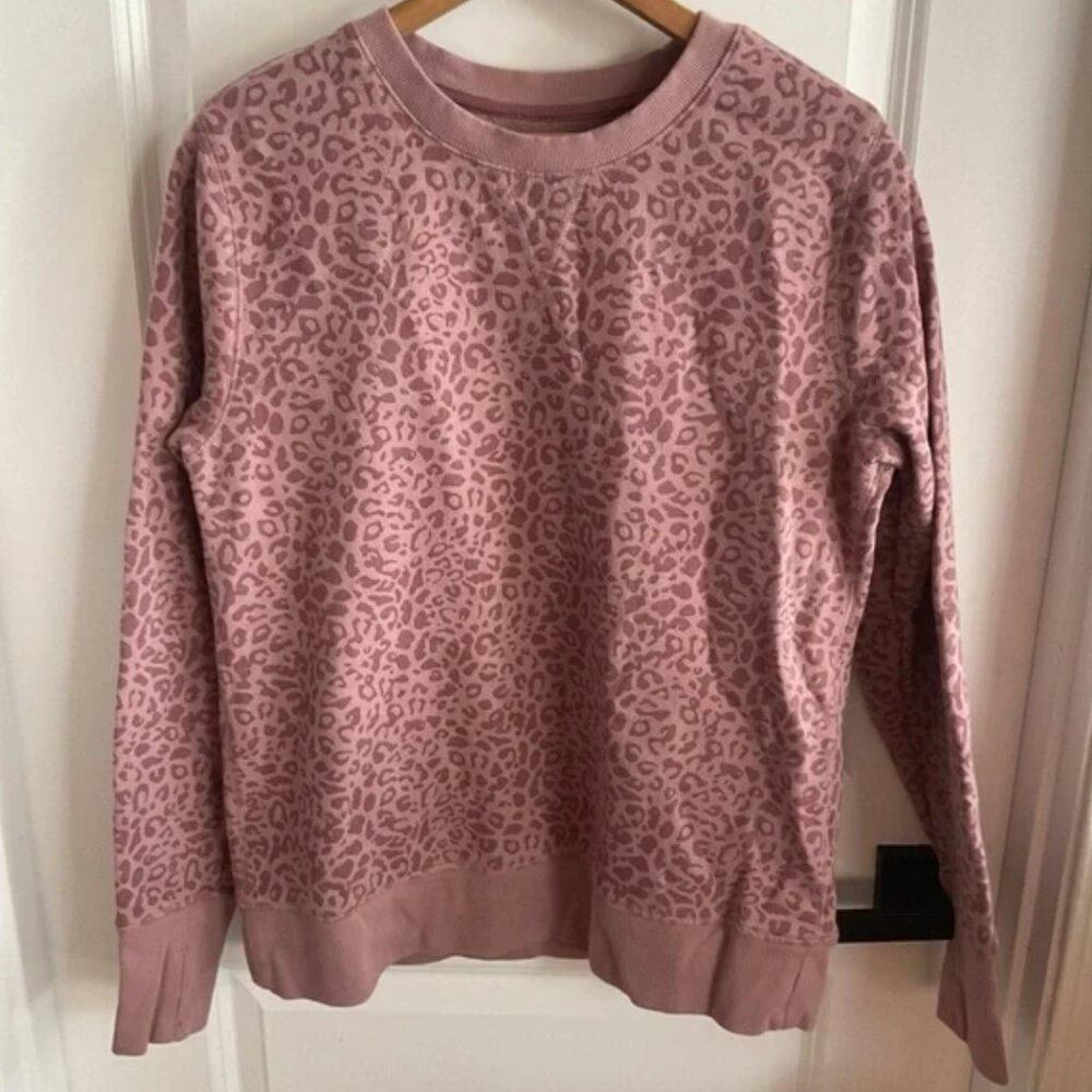 Tek Gear - Crewneck Animal Print Sweatshirt - Pink - Ladies Size XS